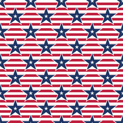 Veterans day patriotic seamless pattern. Seamless american flag stars and stripes pattern