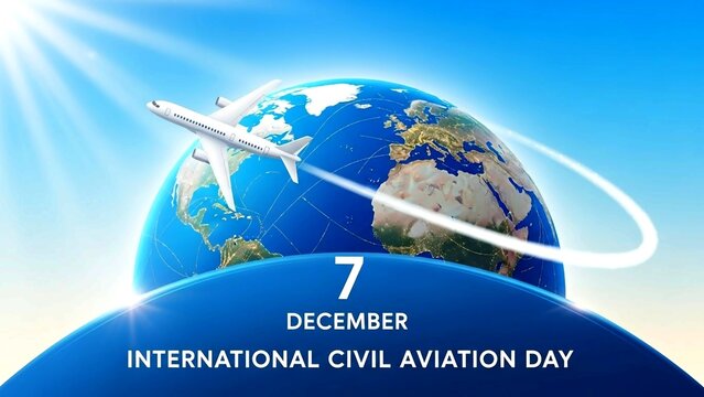 International Civil Aviation Day, December 7, Globe, Airplane, Flight, Traveling