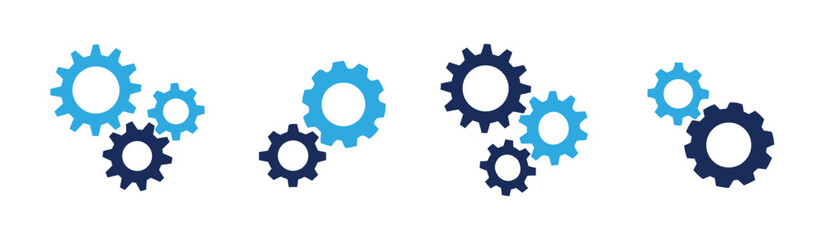 Gears icon set 
