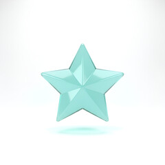 Obraz premium 3d glossy star on white