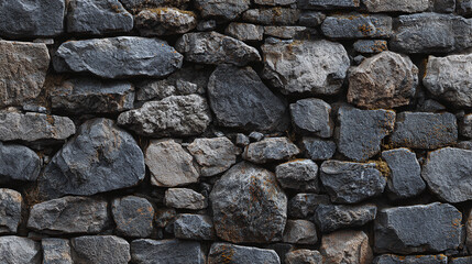 A close-up view of an old stone wall, a symbol of strength and history
