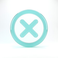 Fototapeta premium cross icon 3d