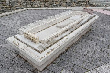 Miniature model of Ancient Roman stadium, Plovdiv, Bulgaria