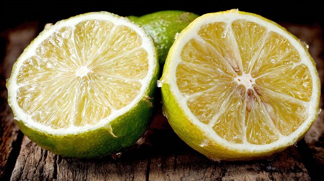 Instagram-style aged-wood top-right lime halves overhead, fresh summer drink wallpaper & story cover