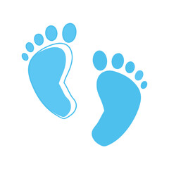 Baby boy footprint icon 
