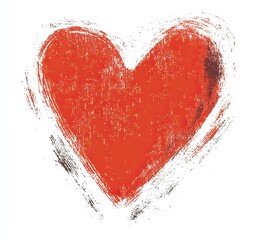 A textured, hand-drawn heart