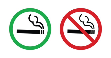 No smoking and smoking area sign set   © LEAKAT