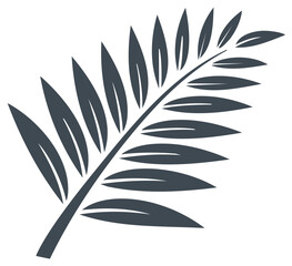 Fototapeta premium Isolated Palm Frond Vector Design Tropical Plant Leaf Motif Isolated Graphic
