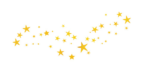 Yellow stars on transparent background 
