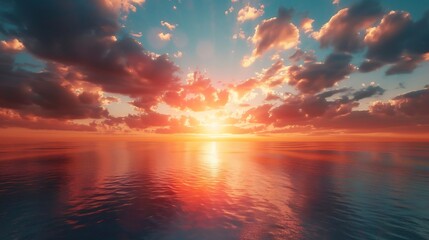 Concept of new beginnings in 2026 showing sunrise over horizon symbolizing hope growth and positive energy