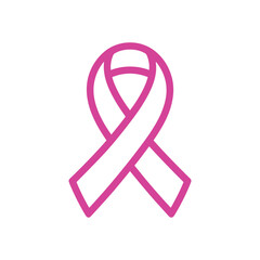 Pink Awareness Ribbon Icon Design