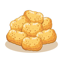 Tater tots logo vector illustration letter