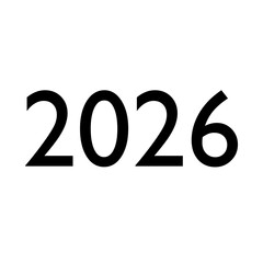 Happy New Year typography text illustration isolated element.