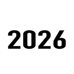 Happy New Year typography text illustration isolated element.