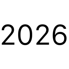 Happy New Year typography text illustration isolated element.