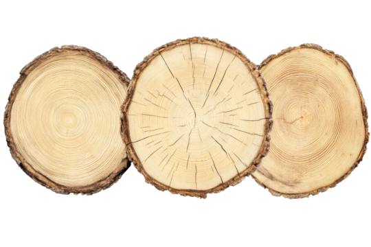 Wooden Slices: A collection of meticulously crafted wooden slices, each showcasing the intricate details of growth rings and natural textures, evoke the essence of nature and rustic charm.