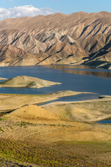 Panoramic view of the Azat reservoir in Armenia