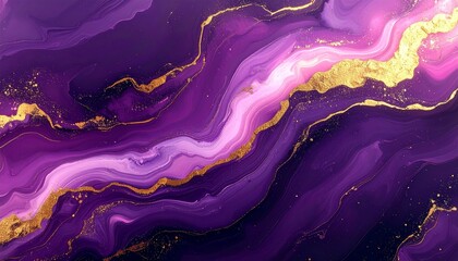 Luxury deep purple background with bold gold streaks and subtle soft pink highlights, abstract high-end design