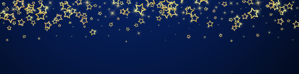 Gold sparkling star confetti.