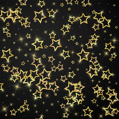 Christmas spirit. Scattered falling stars.