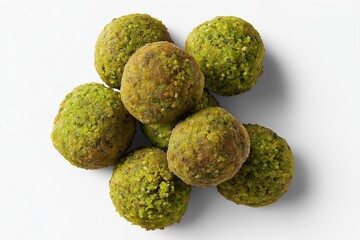 Obraz premium Crispy Falafel Balls on White Background
