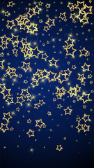 Christmas spirit. Scattered falling stars.