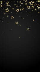 Gold sparkling star confetti.