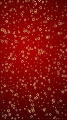 Gold sparkling star confetti.