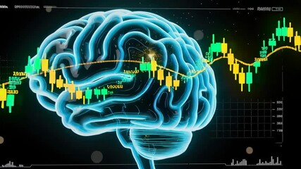 Conceptualizing stock market growth powerful brain financial investment strategy using careful planning - Powered by Adobe
