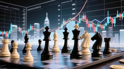 Mastering financial investment strategy through serious chess planning for stock market growth and business success - Powered by Adobe