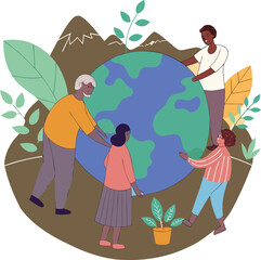 Global Community Diversity Vector Illustration