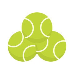 Tennis and Padel Balls for Sport Equipment Clipart Vector Illustration