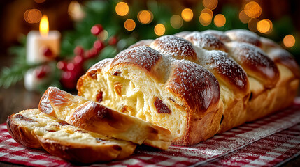 Christmas cake with raisins and dry fruits