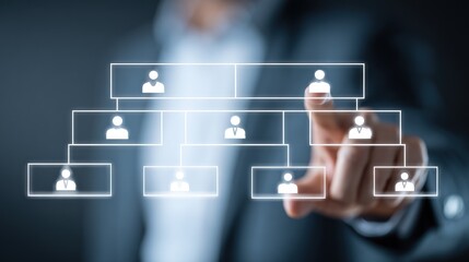 Business hierarchy and structure concept