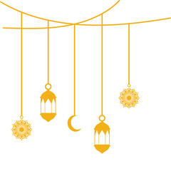 Islamic Hanging Decoration Illustration