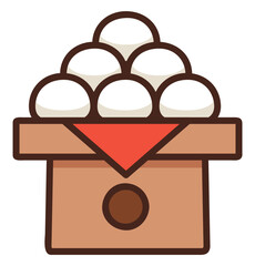 Kawaii Tsukimi Dango Offering Illustration