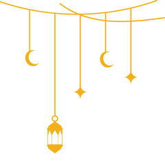 Islamic Hanging Decoration Illustration