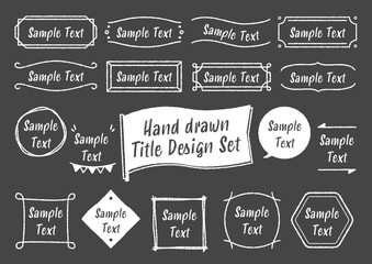 手描きの見出しデザインイラスト