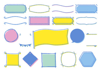 手描きのポップな見出しデザインイラスト