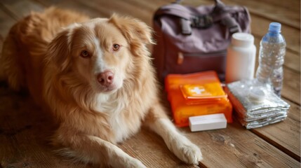 Plakat Prepare your pet for emergencies with a well-stocked safety kit ready at home