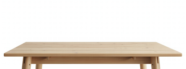 A light wood table with a white background, perfect for product placement