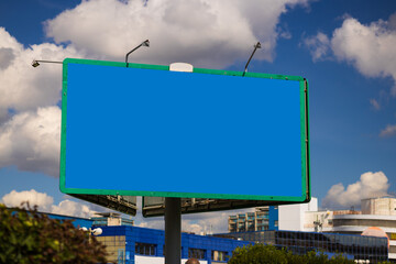 Fototapeta premium Background for design, white billboards on city streets and along roads