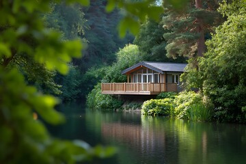 Obraz premium Exclusive travel destination featuring overwater villas and tranquil natural surroundings