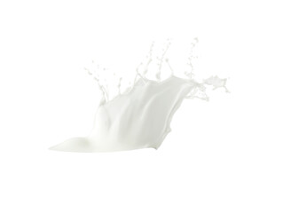 Splash of milk or cream isolated on white background with clipping path. Design element.