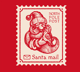 Santa Claus with bird