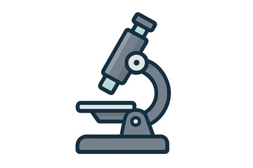 Detailed illustration of a laboratory microscope designed for scientific research and education in a modern setting