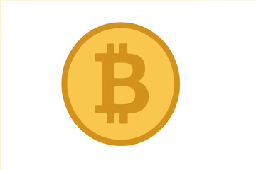 Digital currency representation showing a bitcoin symbol on a simple background design