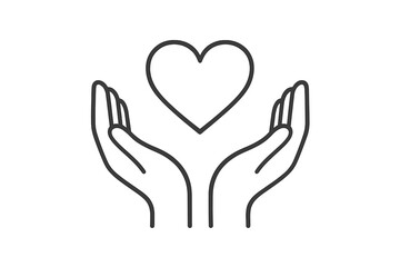 Obraz premium Hands holding a heart symbol to express care and love in an uplifting visual representation