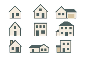 Variety of house designs displayed in a grid format showcasing different styles and structures