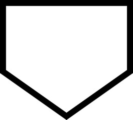 Baseball Home Plate Vector Icon. Crossed baseball. Vector Template Design. Silhouette. Playing. Home base. Sport. isolated on trnsparent background, symbol for use on web and mobile apps, logo